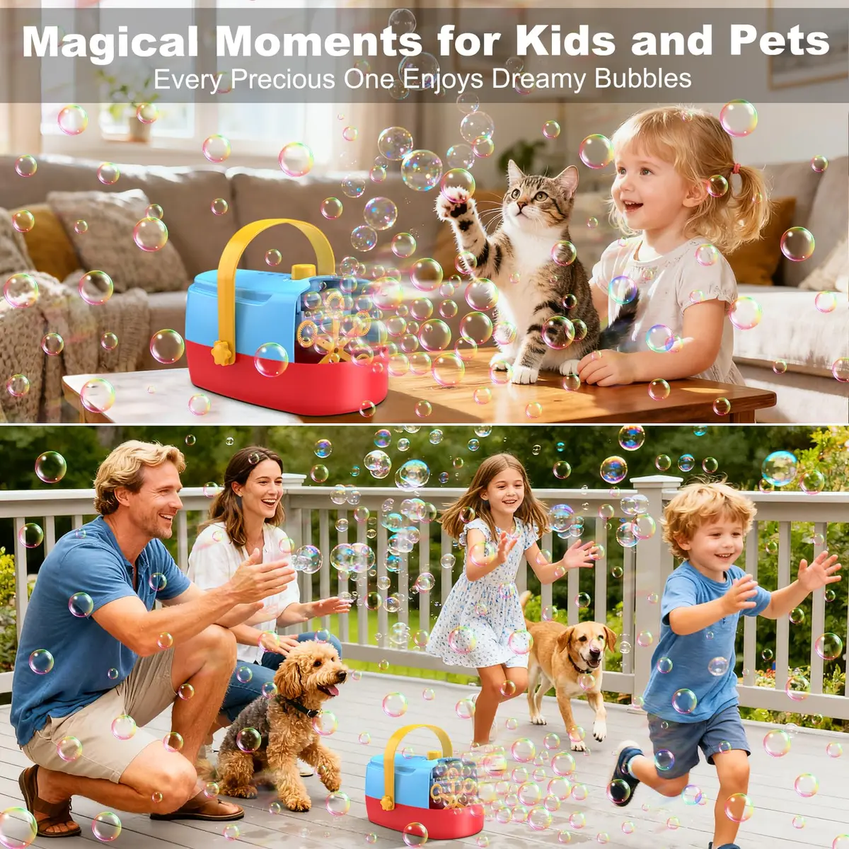 Zerhunt Automatic Bubble Machine 18000+ Bubbles/Min | CPC Certified, Plugin or Battery Powered - view 7