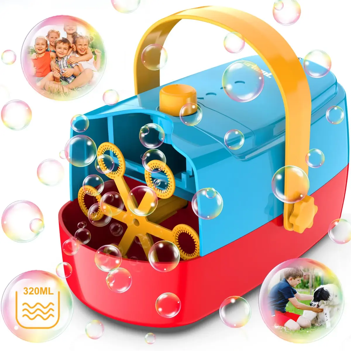Zerhunt Automatic Bubble Machine Blower 18000+ Bubbles/Min | 24.89 cm (9.8 in) x 14.71 cm (5.8 in) x 13.31 cm (5.2 in) - main product image