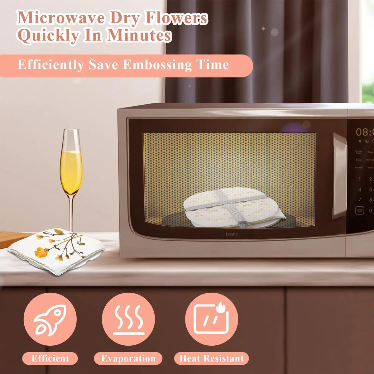 Catcan Microwave Flower Press Kit 8 x 8 inch | Fast Drying for Pressed Flower Art - view 5