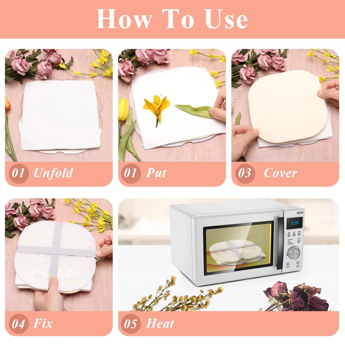 Catcan Microwave Flower Press Kit 8 x 8 inch | Fast Drying for Pressed Flower Art - view 7