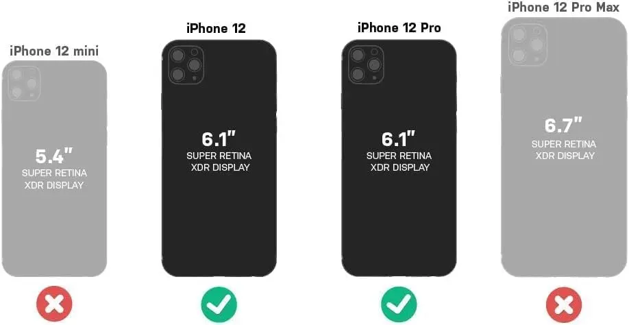 OtterBox Defender Series Screenless Edition Case for iPhone 12 & iPhone 12 Pro 16.7cm x 9.1cm x 1.7cm | Heavy Duty Protection - view 2