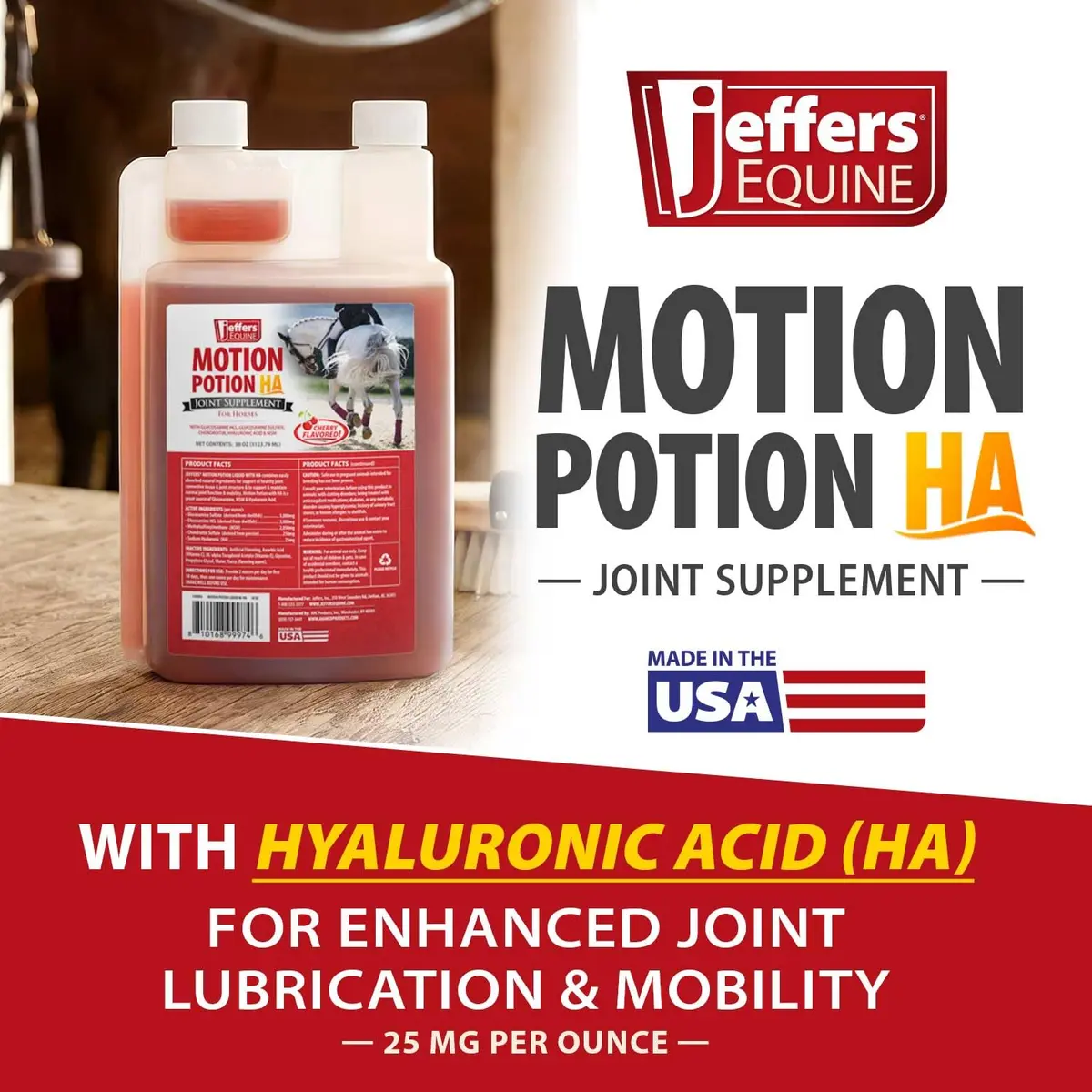 Jeffers Motion Potion Joint Supplement Liquid with HA for Horses | 38 oz - view 5
