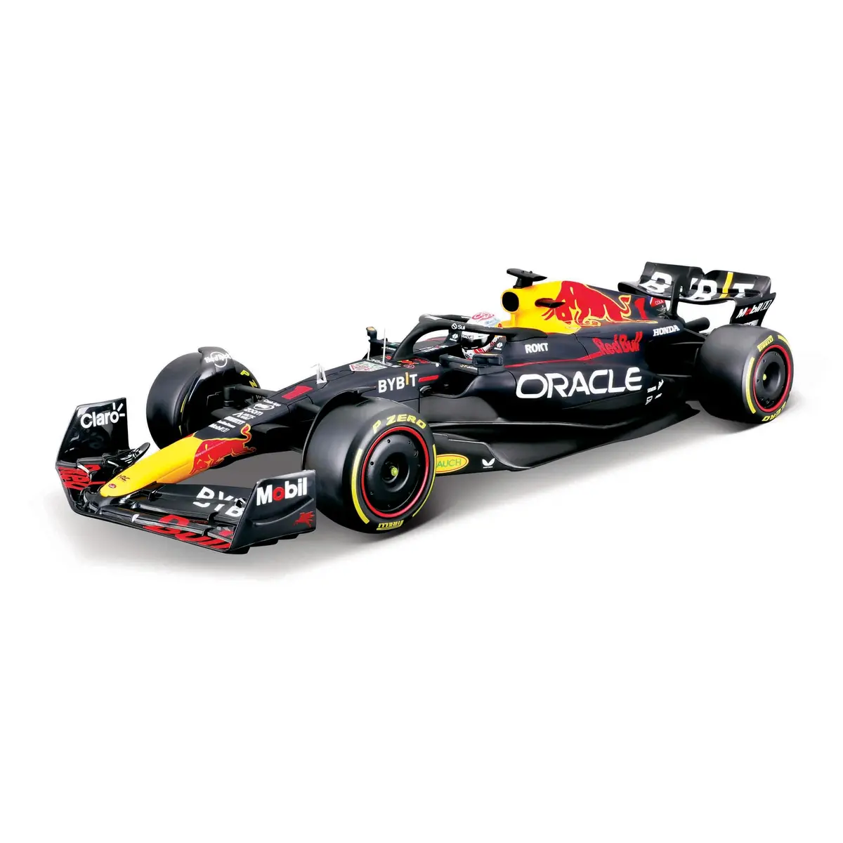 Bburago 1:18 Scale Formula Race Oracle Red Bull Racing RB19 (2023) Diecast Vehicle with Driver Helmet Verstappen #1 | Detailed Collectible - main product image