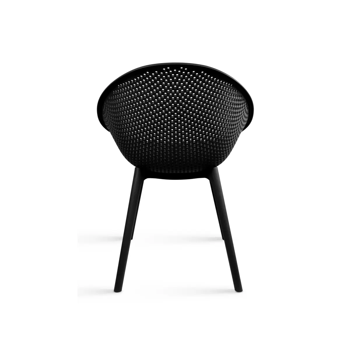 2xhome Black Modern Egg-Shaped Plastic Dining Chair | Weather-Resistant & Lightweight - view 8