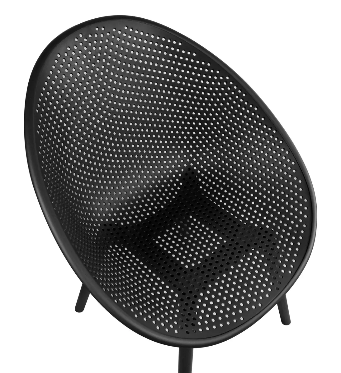 2xhome Black Modern Egg-Shaped Plastic Dining Chair | Weather-Resistant & Lightweight - view 9