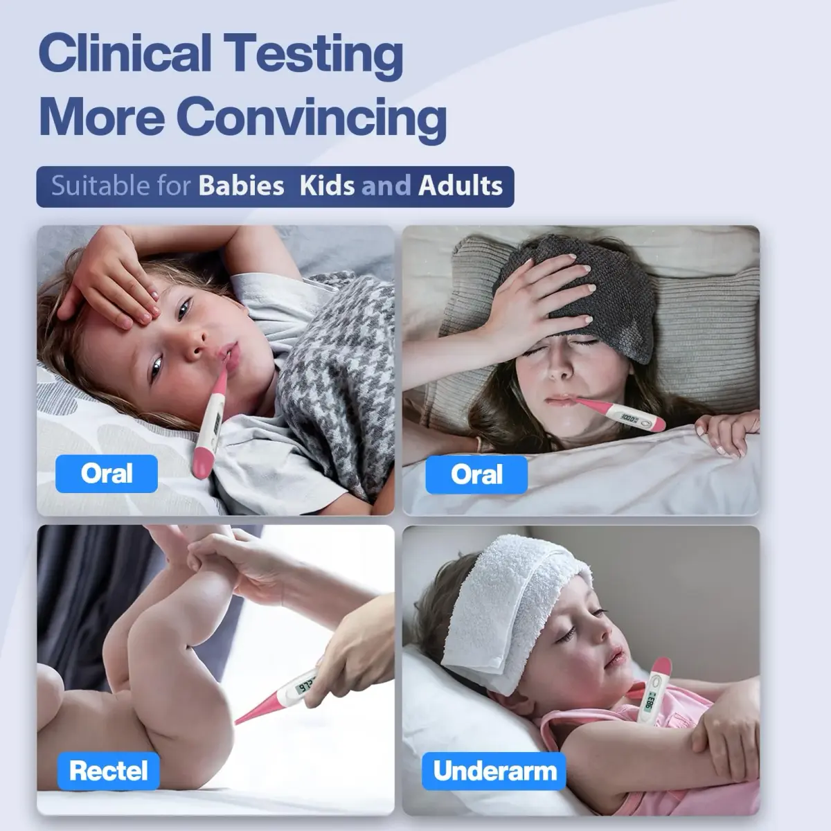 Boncare Pink Digital Oral Thermometer 10 Seconds | Accurate & Safe for Adults, Kids, Pets - view 4