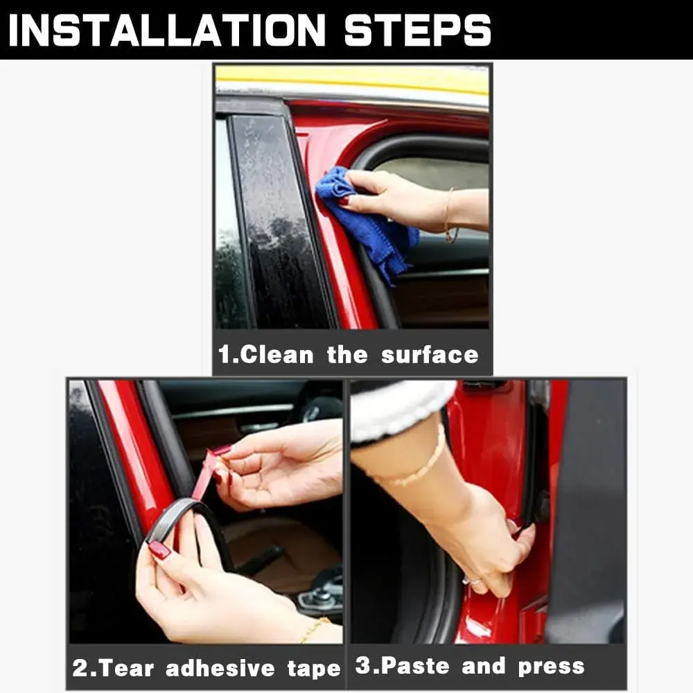 CloudBuyer L-Shape Car Weather Stripping 20m (66ft) | Noise Insulation & Draft Seal - view 7