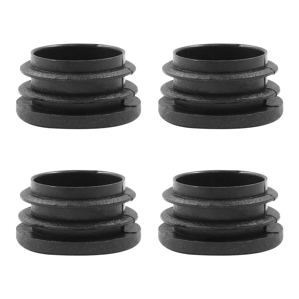 Bonsicoky 1-1/4 Inch (32mm) Black Round Plastic Hole Plugs | Furniture Floor Protector, 4 Pack - main product image