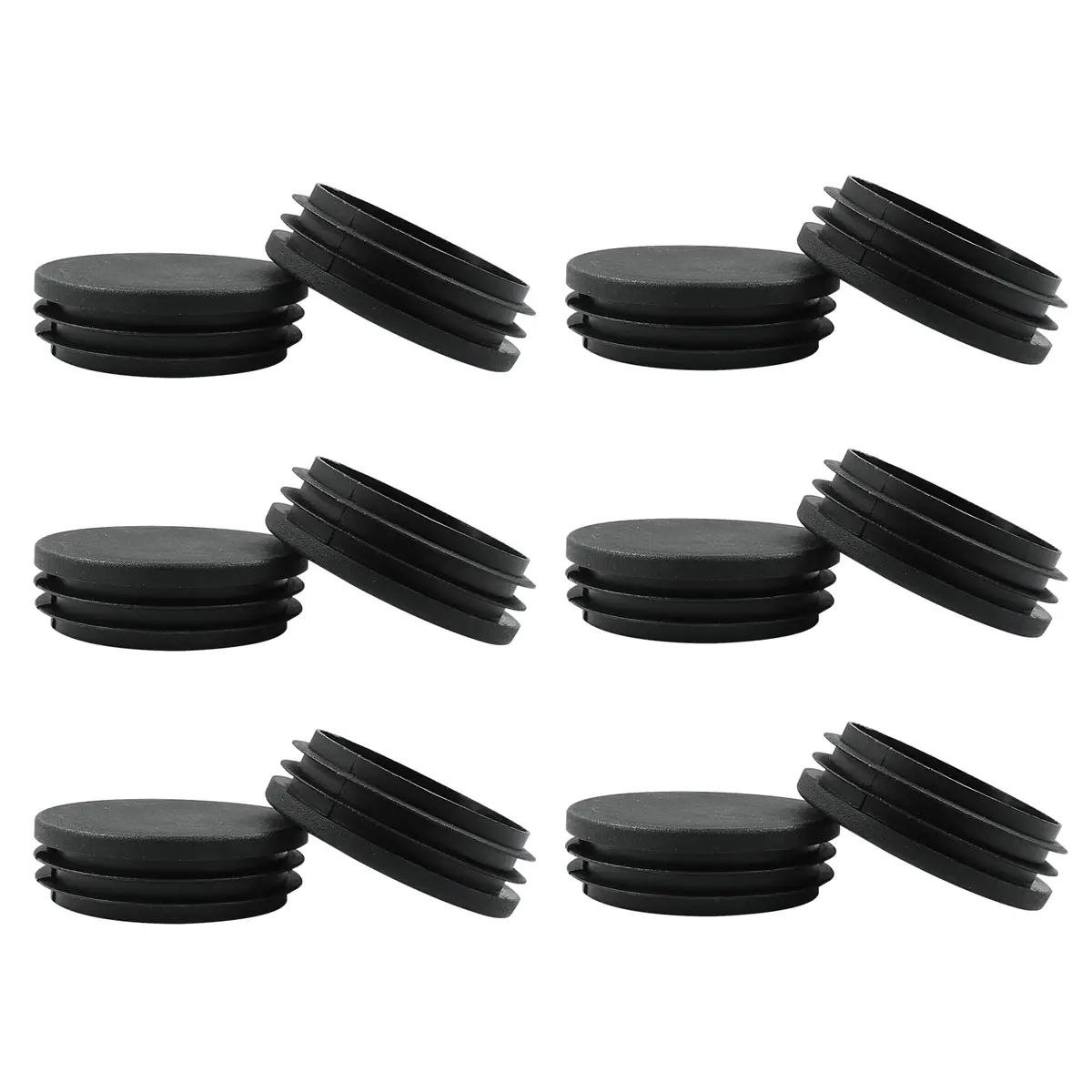 Bonsicoky 12 Pack 3 Inch (76mm) Round Plastic Hole Plugs for Furniture, Black | Impact-Resistant, Scratch-Free Floor Protection - view 5