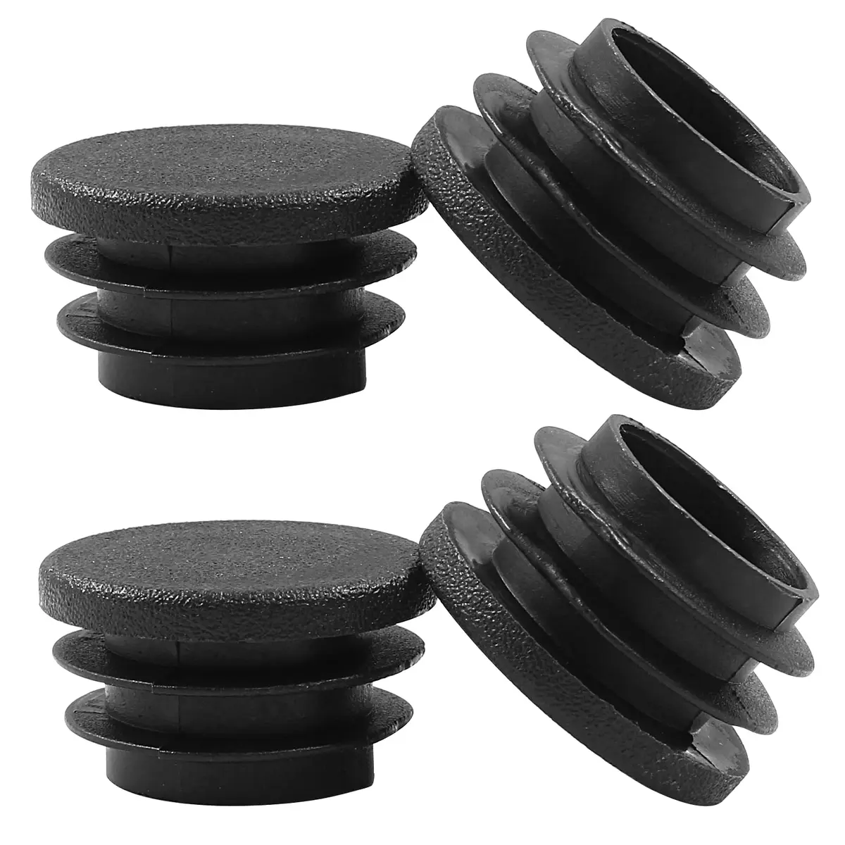 Bonsicoky 1 Inch (25mm) Black Round Plastic Hole Plugs, 4 Pack | Furniture Floor Protector with Impact-Resistant Material - view 5