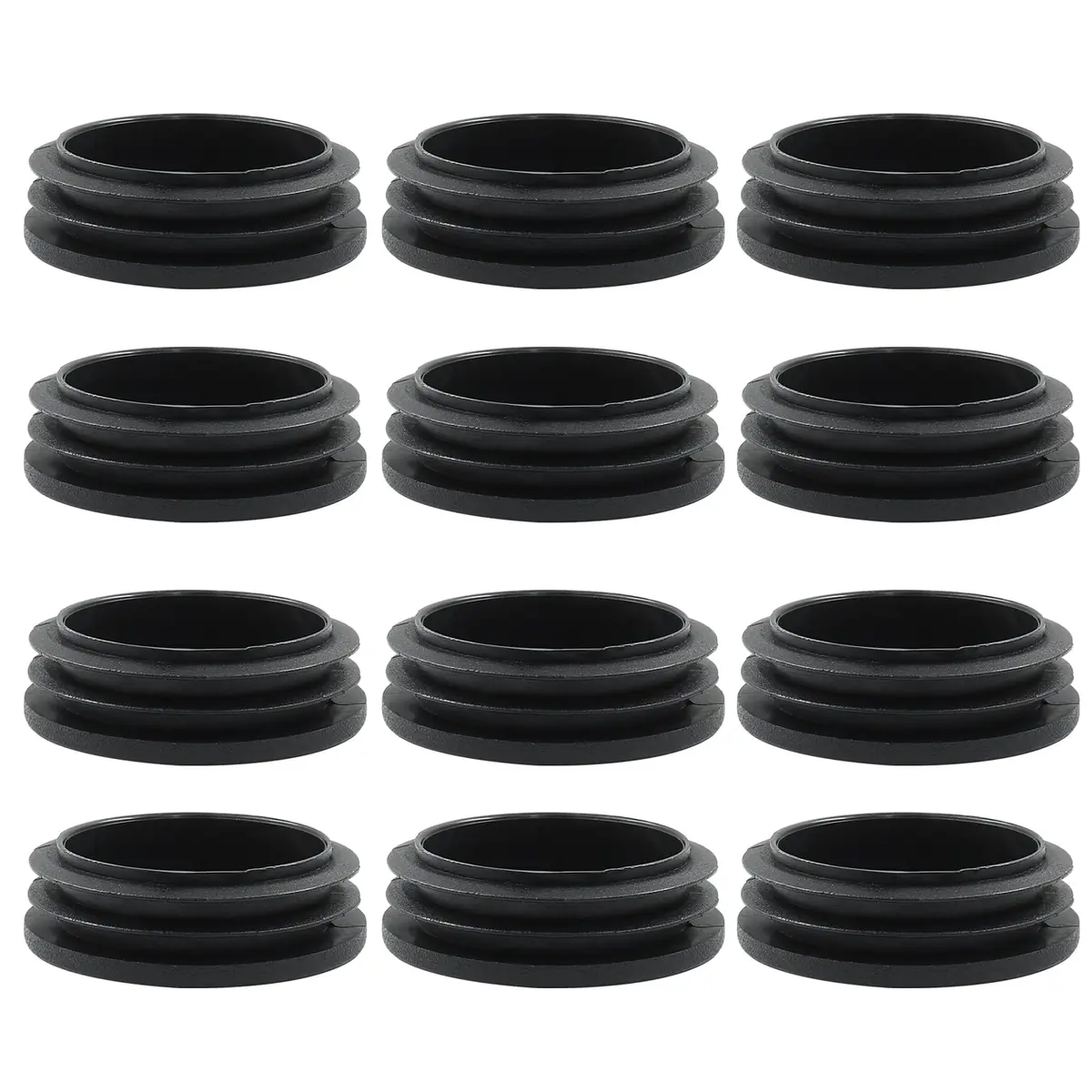 Bonsicoky 12 Pack 2 Inch Black Round Plastic Hole Plugs | Flooring Friendly, Weather Resistant, Easy to Install - main product image