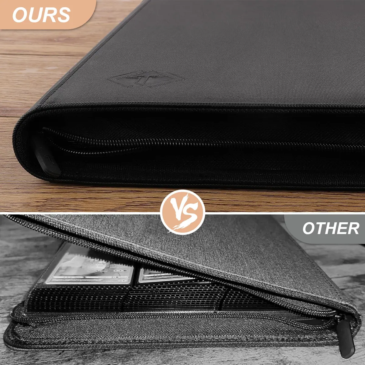 TiopLior Black Card Binder with 432 Side Loading Pockets | Holds Standard 2.5 x 3.5 Inch Cards - view 8