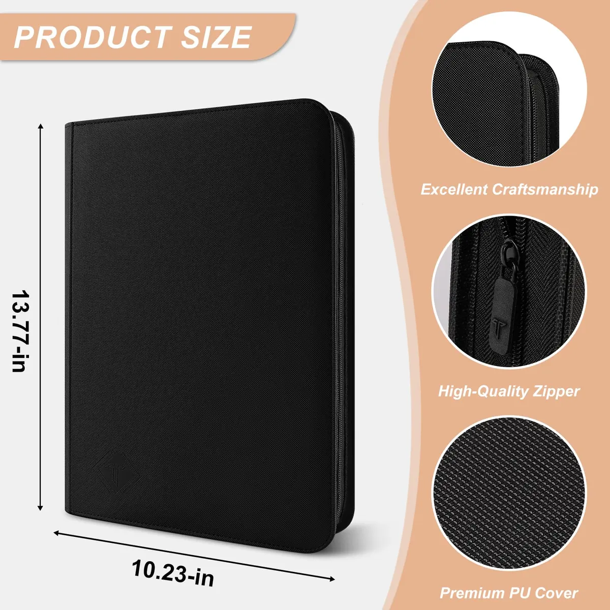 TiopLior Black Card Binder with 432 Side Loading Pockets | Holds Standard 2.5 x 3.5 Inch Cards - view 2