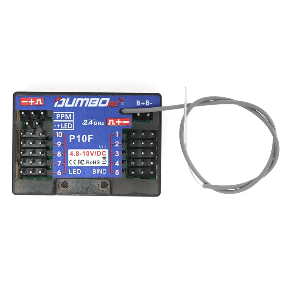 DUMBORC DDF-350 RC Radio Transmitter and Receiver 10 Channel HD Screen | 10-Channel Control for RC Cars, Boats, Tanks - view 7