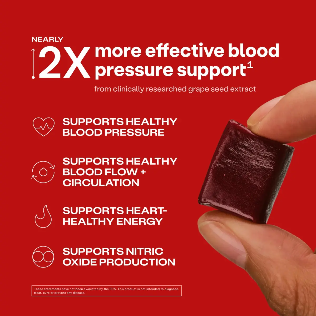 HumanN SuperBeets Heart Chews Pomegranate Berry 120 Ct | Supports Blood Pressure & Energy - view 2