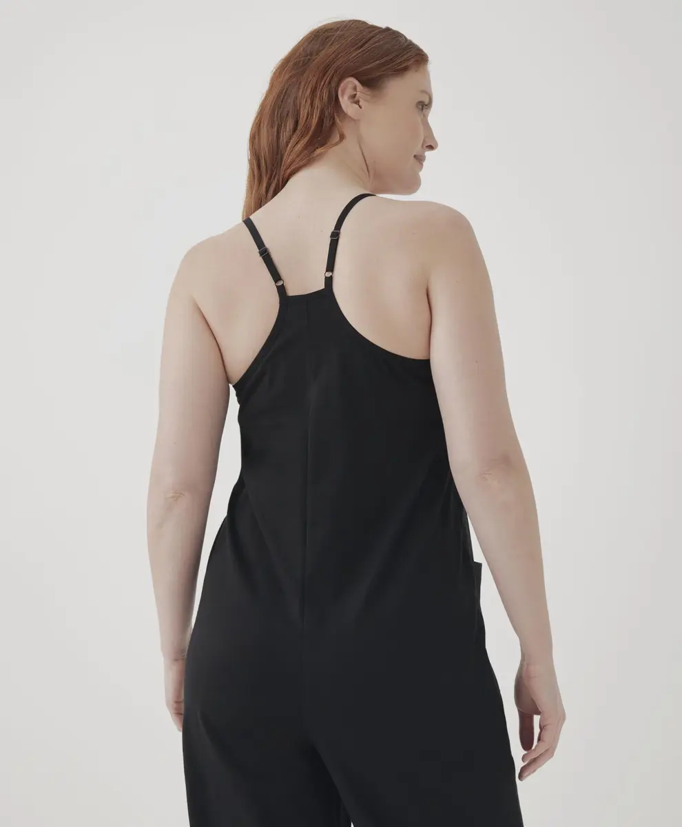 Pact Organic Cotton Women's Lounge Jumpsuit | Relaxed Fit, Breathable, US Import (95% Organic Cotton, Small, Black) - view 3