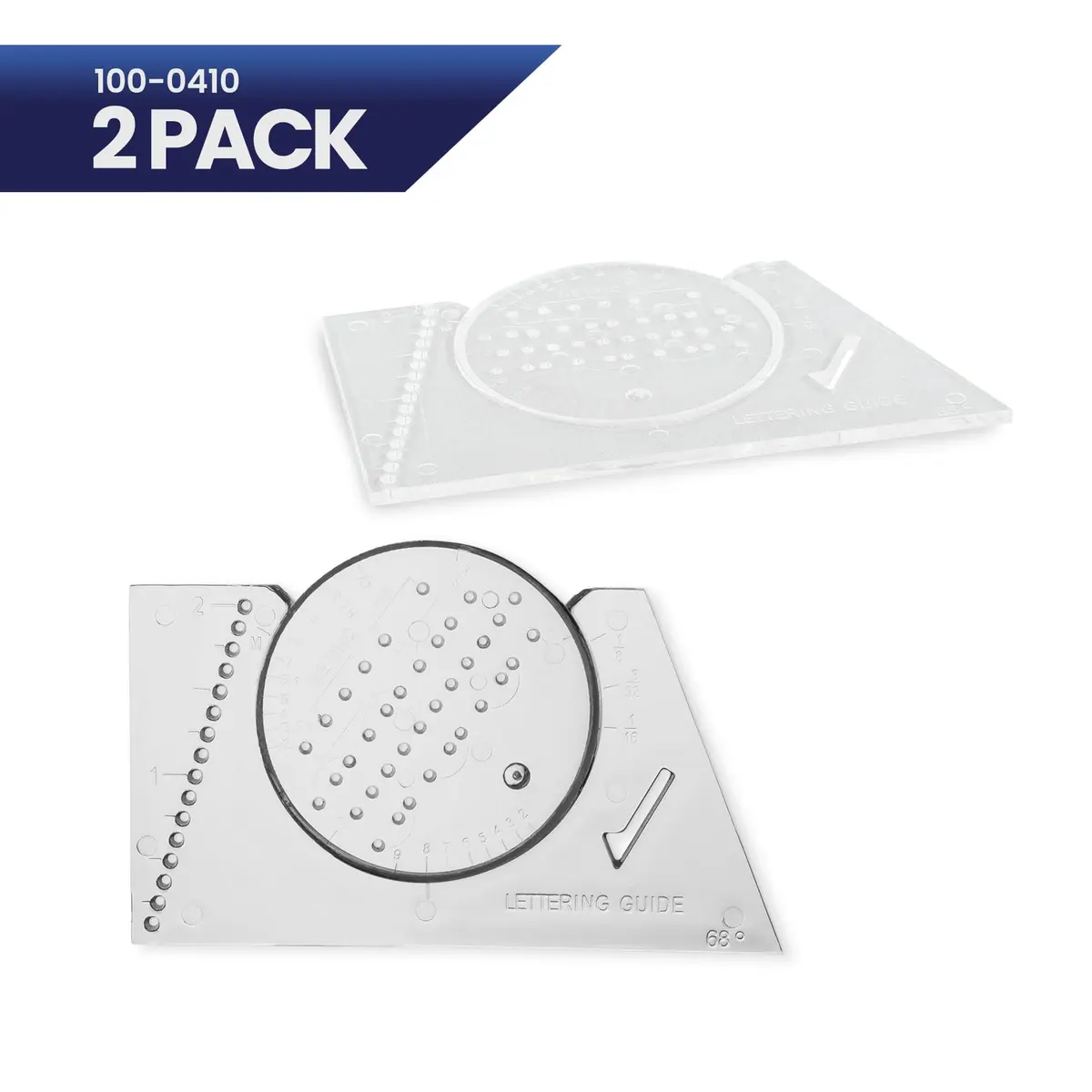 Pacific Arc Ames Lettering Guide 2 Pack | Drafting & Drawing Template for Precise Lines - view 2
