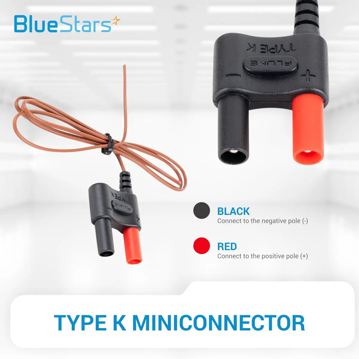BlueStars 80BK-A Type K Thermocouple Bead Probe 1m (3.28ft) | Accurate to ±2.2°C for Fluke Multimeters - view 4