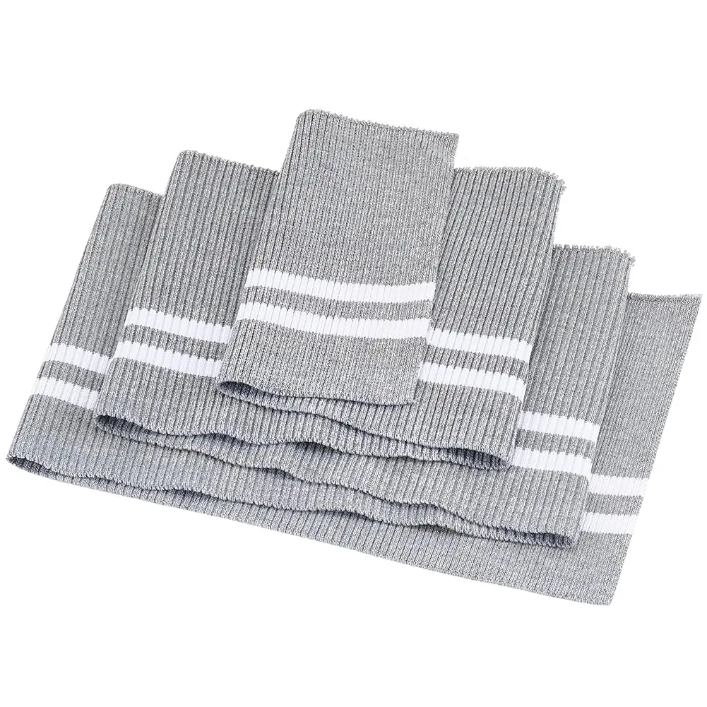 BENECREAT Striped Elastic Fiber Ribbing Fabric 95cm x 14.5cm (37.4" x 5.7") | Two-Way Stretch for Cuffs & Waistbands - main product image