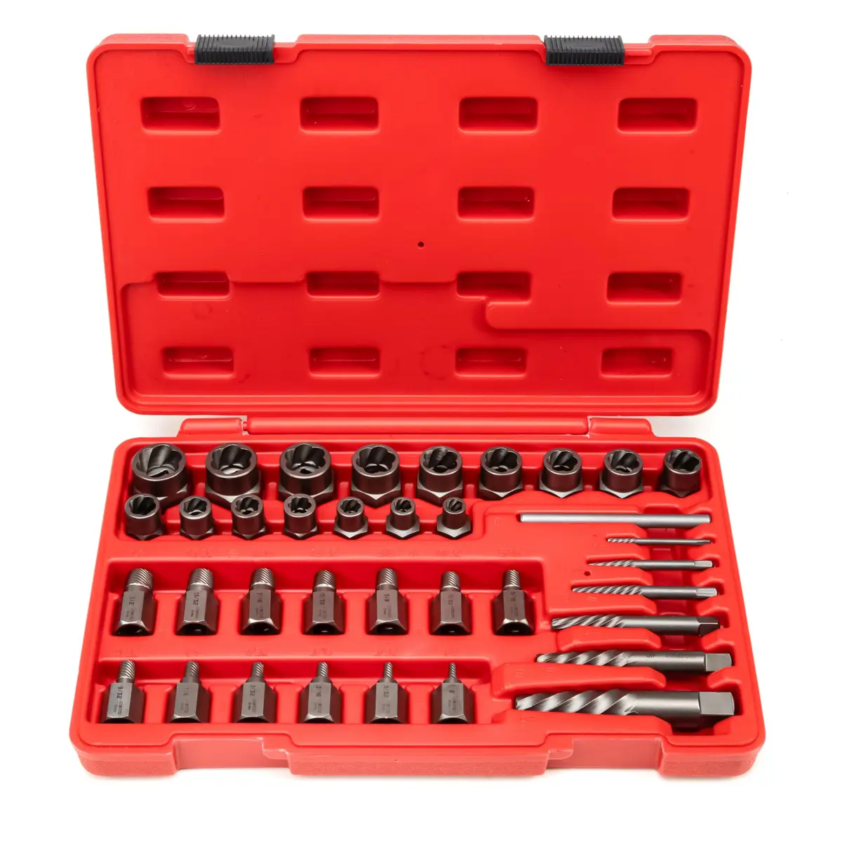 NEIKO 36 Piece Master Screw, Nut, & Bolt Extractor Set with 3/8" Drive Impact Sockets & Spiral Flute Extractors | CR-Mo Steel - view 2