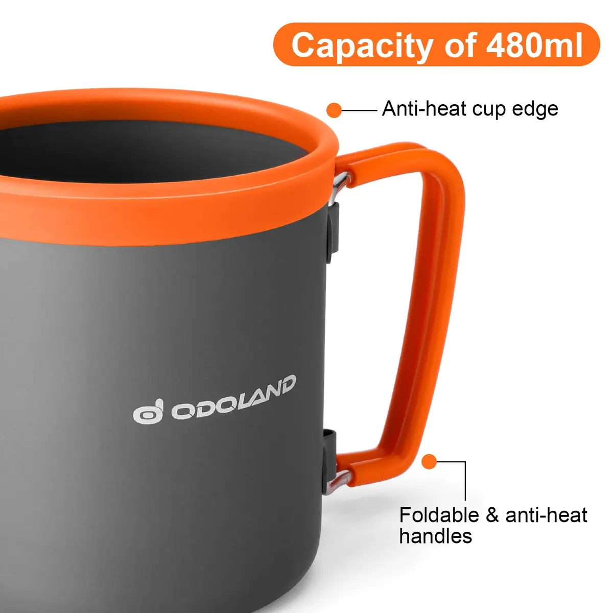 Odoland Camping Mess Kit with Stove & Pots | Lightweight Backpacking Cookware (70-120 chars) - view 6