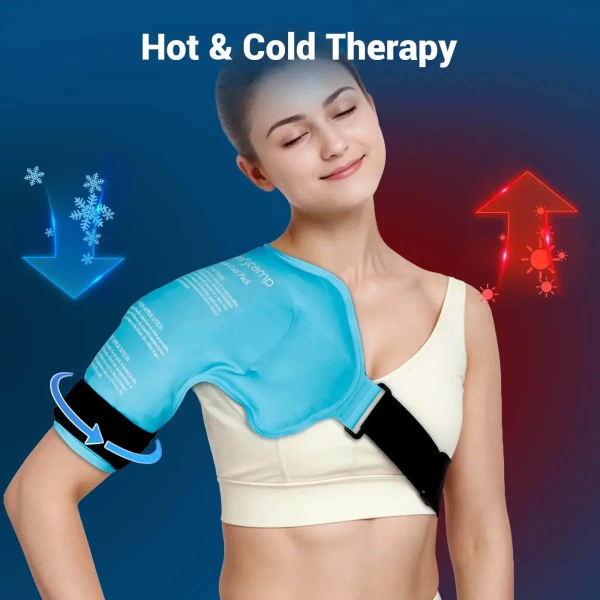 Comfytemp Shoulder Ice Pack Rotator Cuff Cold Therapy Wrap, Small/Medium, 16" x 13.5" | USA-Sourced Pain Relief - view 7