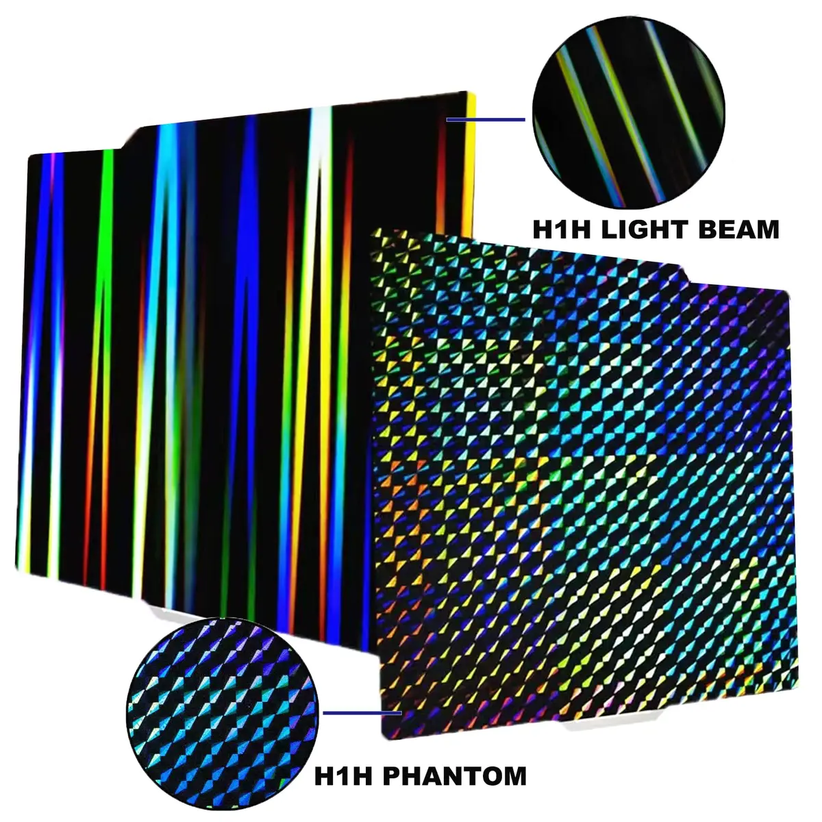 RETUXEP H1H Build Plate for Bambu Lab X1C/X1/X1E/P1P/P1S/A1 257x257mm | Light Beam+Phantom Pattern Double-Sided Spring Steel Sheet - view 2