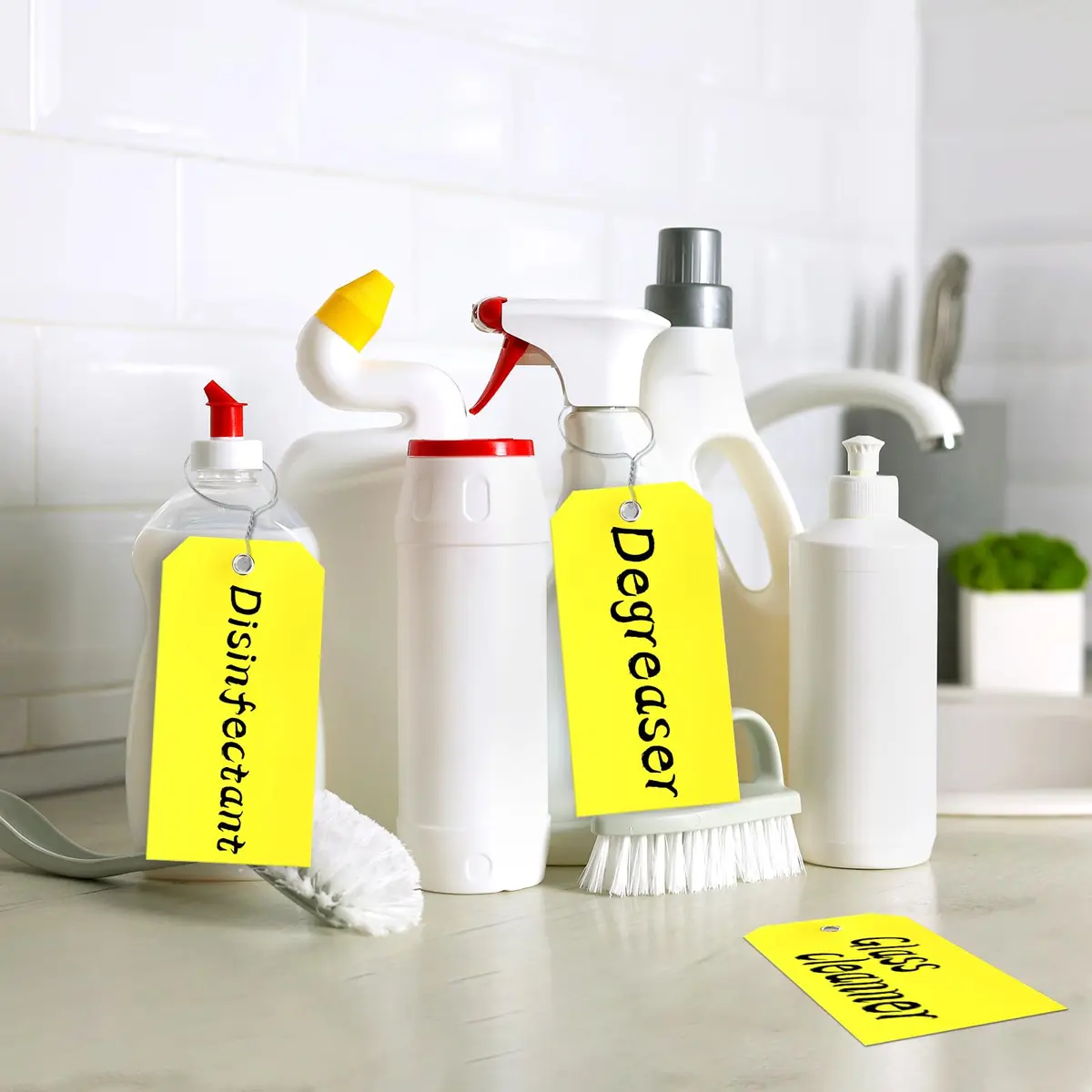 XUWAIDSGN Waterproof Writable Plastic Labels 100 Pcs | Heavy Duty Outdoor Tags with Wire Tie (6 1/4" x 3 1/8") - view 7