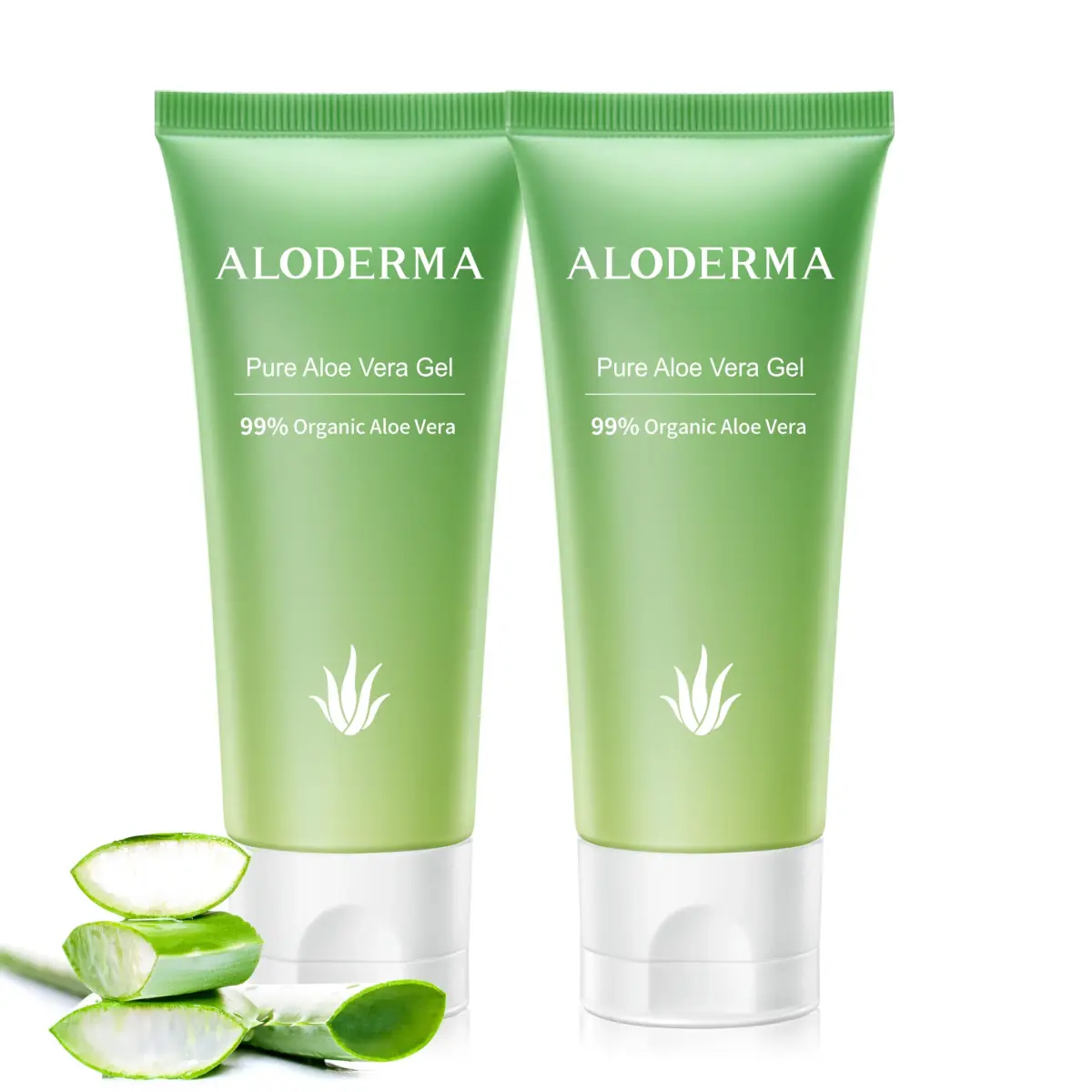Aloderma Organic Aloe Vera Gel 90ml (3 Fl Oz) | Hydrating & Soothing for Face, Body, Scalp - main product image