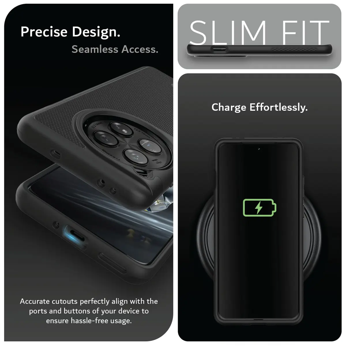 TUDIA MergeGrip Magsafe Phone Case for OnePlus 12 5G 2024 | Military Grade, Drop Tested, Shockproof, Matte Black - view 7