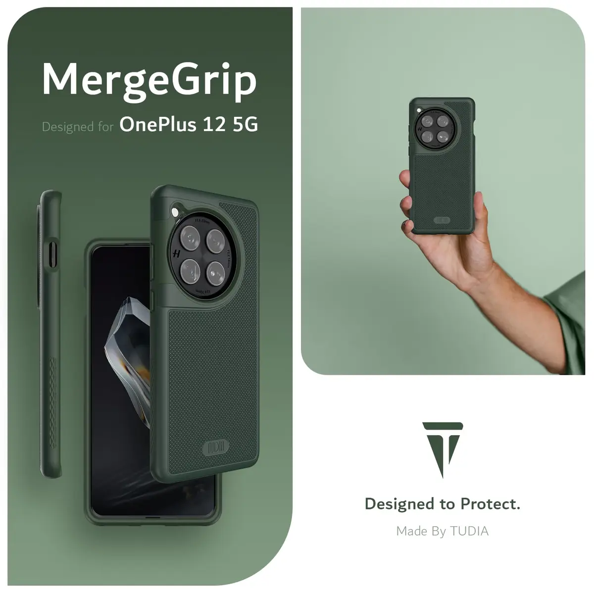 TUDIA MergeGrip Phone Case for OnePlus 12 5G | Military Grade Shockproof Cover - view 7