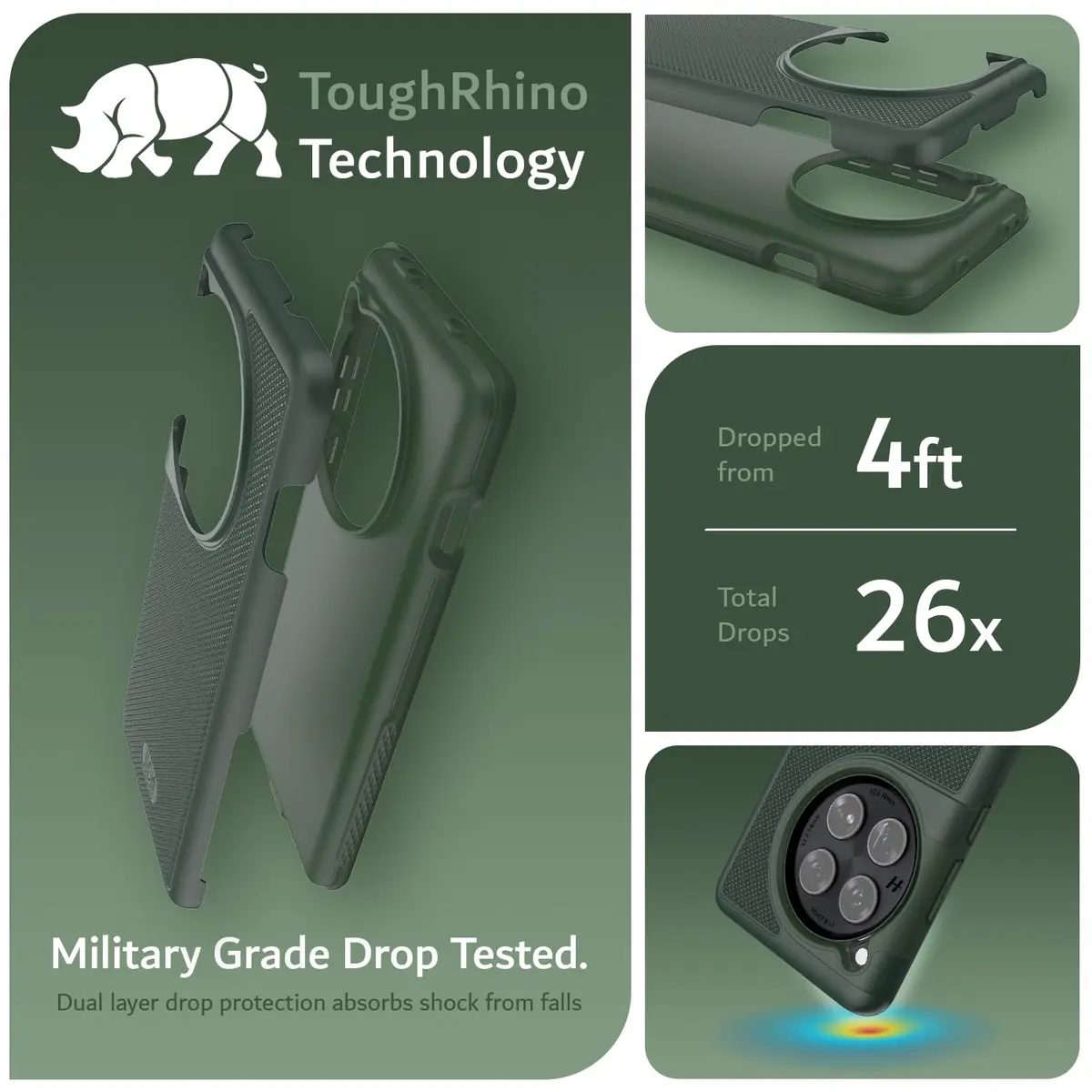 TUDIA MergeGrip Phone Case for OnePlus 12 5G | Military Grade Shockproof Cover - view 3