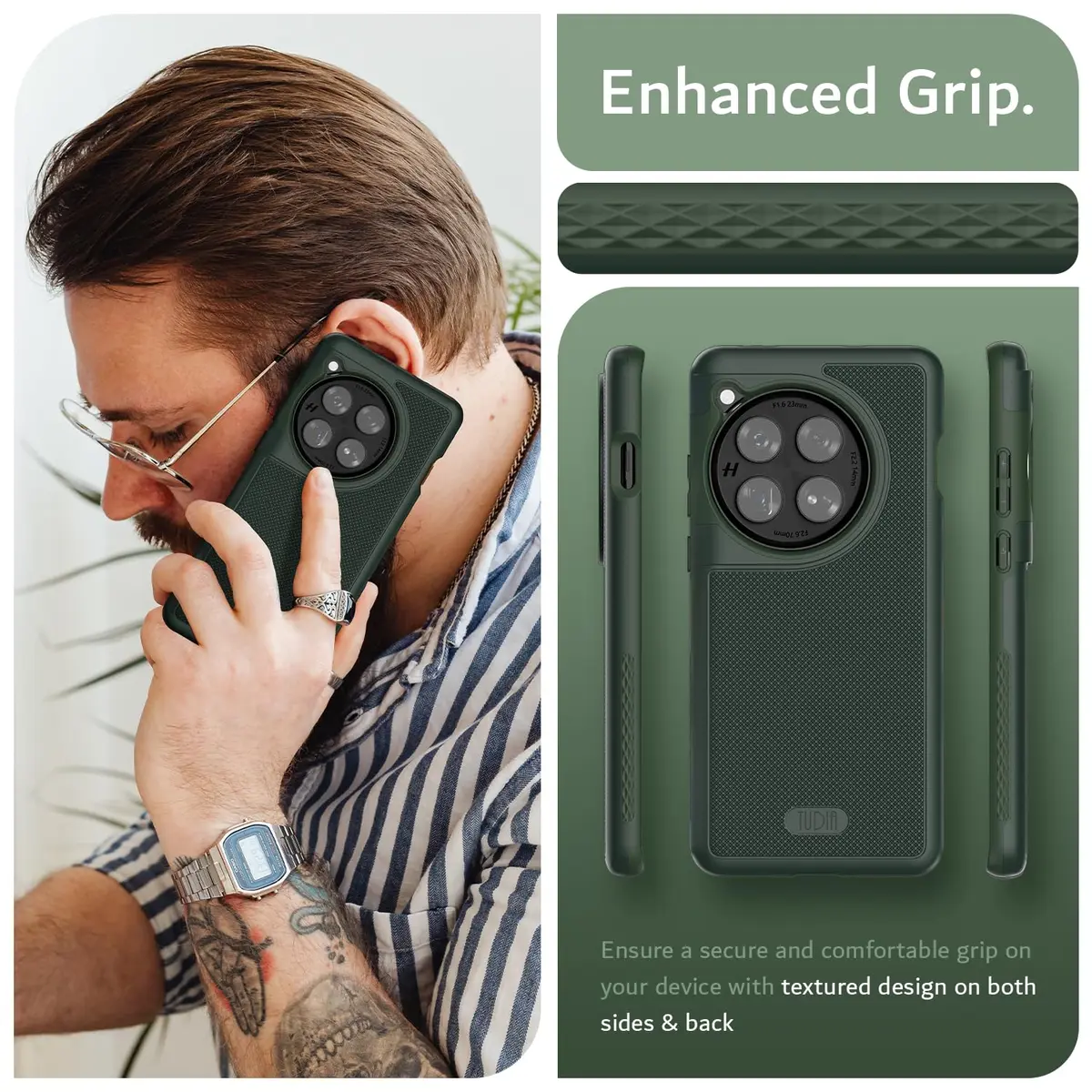 TUDIA MergeGrip Phone Case for OnePlus 12 5G | Military Grade Shockproof Cover - view 4