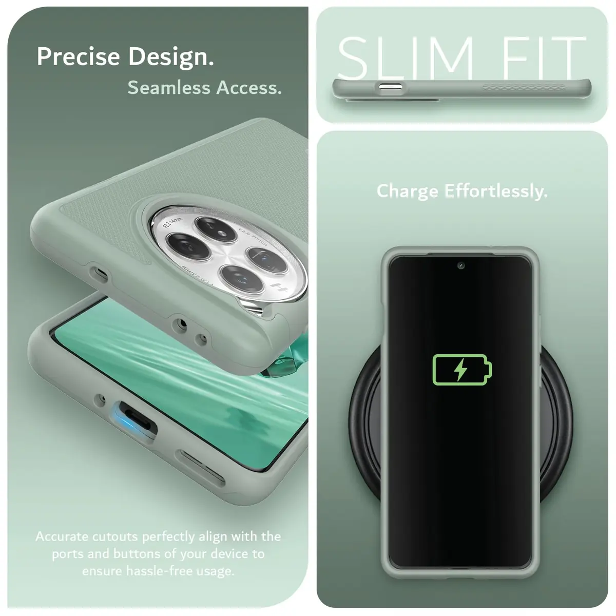 TUDIA MergeGrip Magsafe Compatible Phone Case for OnePlus 12 5G 2024 | Military Grade, Drop Tested, Dual Layer, Shockproof, Anti-Slip, Heavy Duty & Protector Cover - Green Lily - view 7