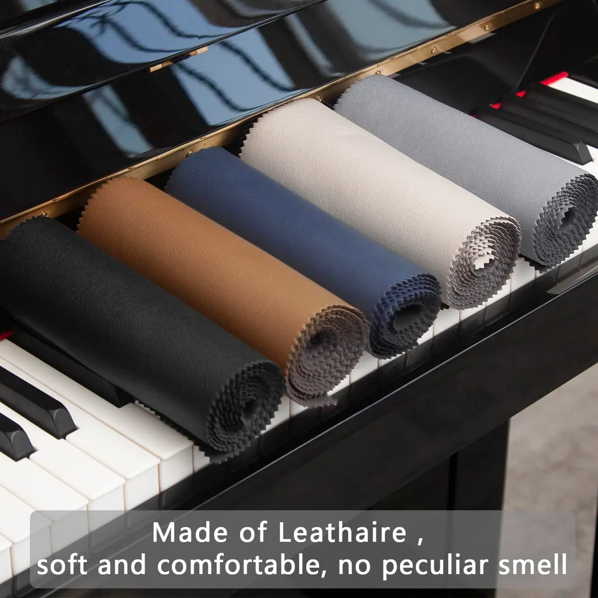 mooson Piano Keyboard Anti-Dust Cover High Technology Fabric Key Cover Cloth for Upright, Electric & Grand Pianos (Gray) | Protects Keys from Dust - view 7