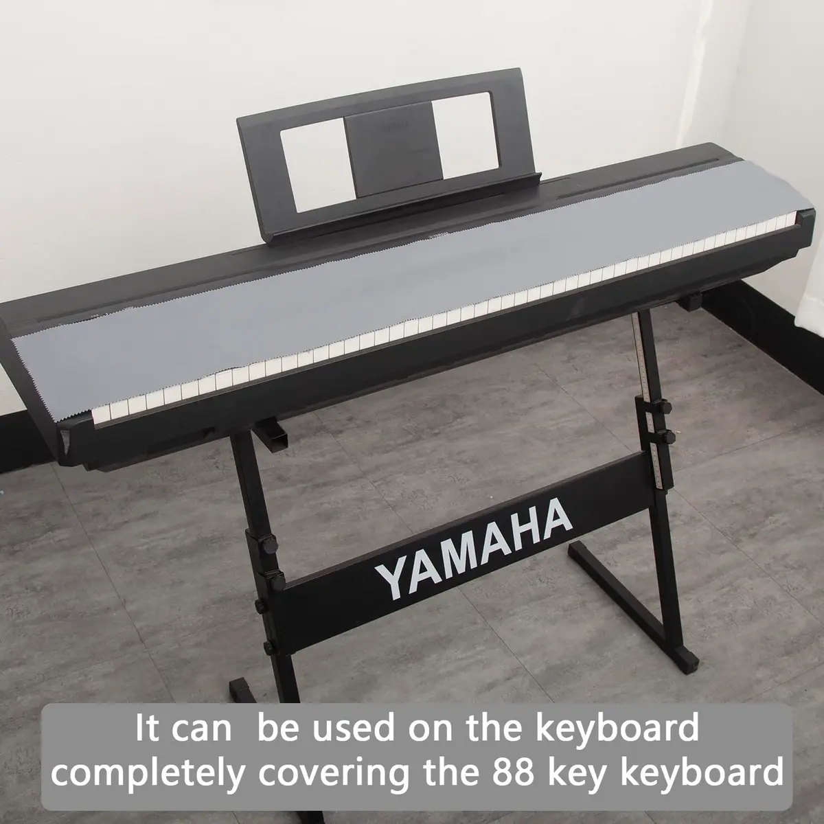 mooson Piano Keyboard Anti-Dust Cover High Technology Fabric Key Cover Cloth for Upright, Electric & Grand Pianos (Gray) | Protects Keys from Dust - view 2