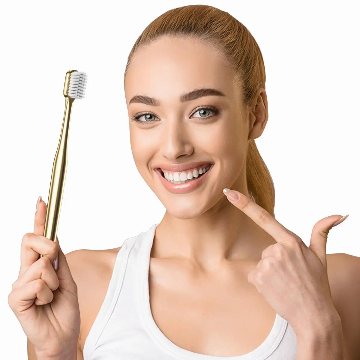 Z-VAPRESS Gold Color Toothbrush Soft Bristles Luxury Gold Color Manual Toothbrushes | Elegant & Gentle Clean - view 6