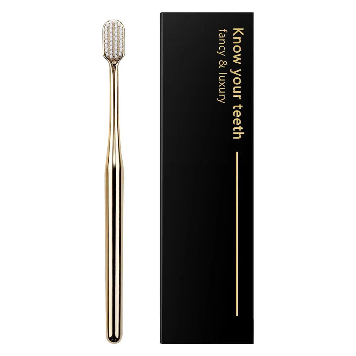 Z-VAPRESS Gold Color Toothbrush Soft Bristles Luxury Gold Color Manual Toothbrushes | Elegant & Gentle Clean - view 2