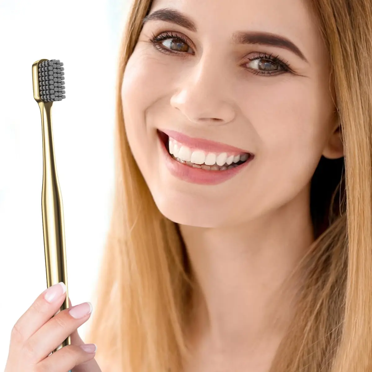 Z-VAPRESS Gold Plated Luxury Toothbrush Soft Bristles Travel Toothbrush for Adults | Elegant & Durable - view 4