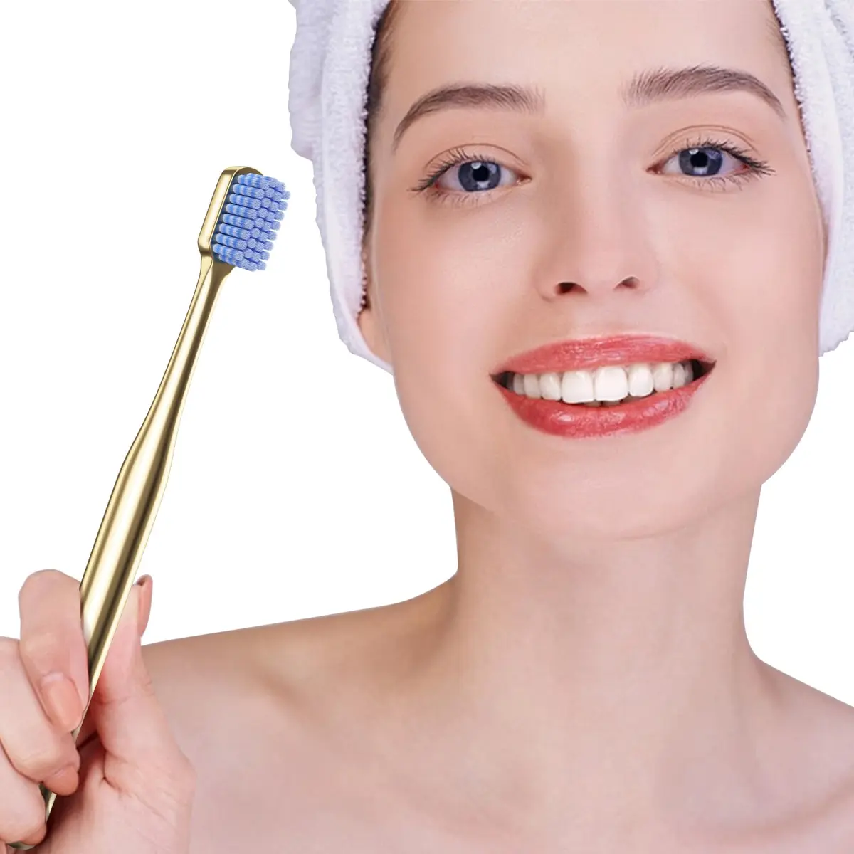 Z-VAPRESS Luxury Gold Color Toothbrush with Super Soft Charcoal Bristles | Elegant & Gentle Oral Care (70-120 chars) - view 4