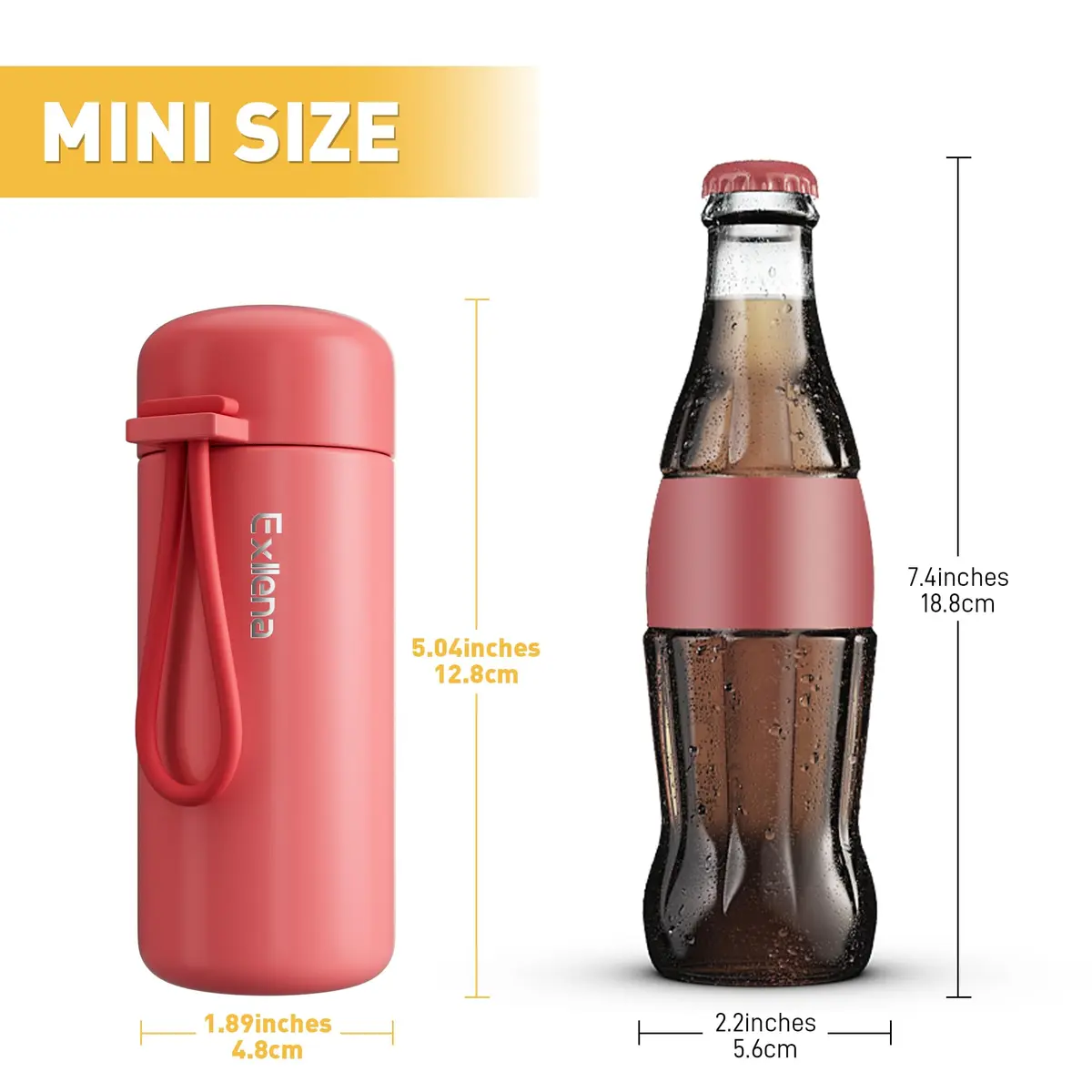 Exllena Mini Water Bottle 5oz | Leakproof Insulated Travel Flask for Hot & Cold Drinks - view 2