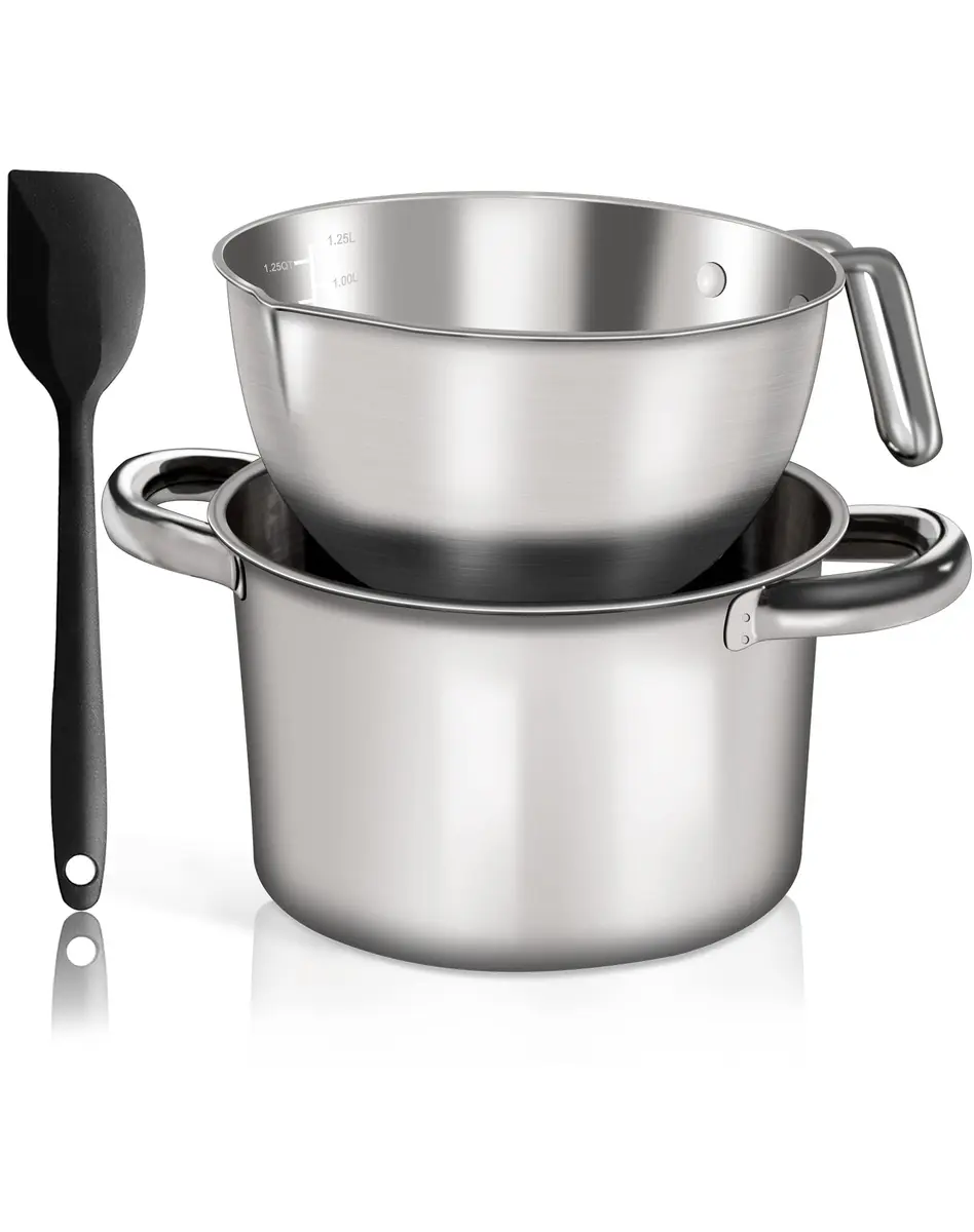 Marsheepy 2.3QT Double Boiler Melting Pot with 3.6QT Stainless Steel Pot | Food-Grade Steel, Easy to Use - view 2