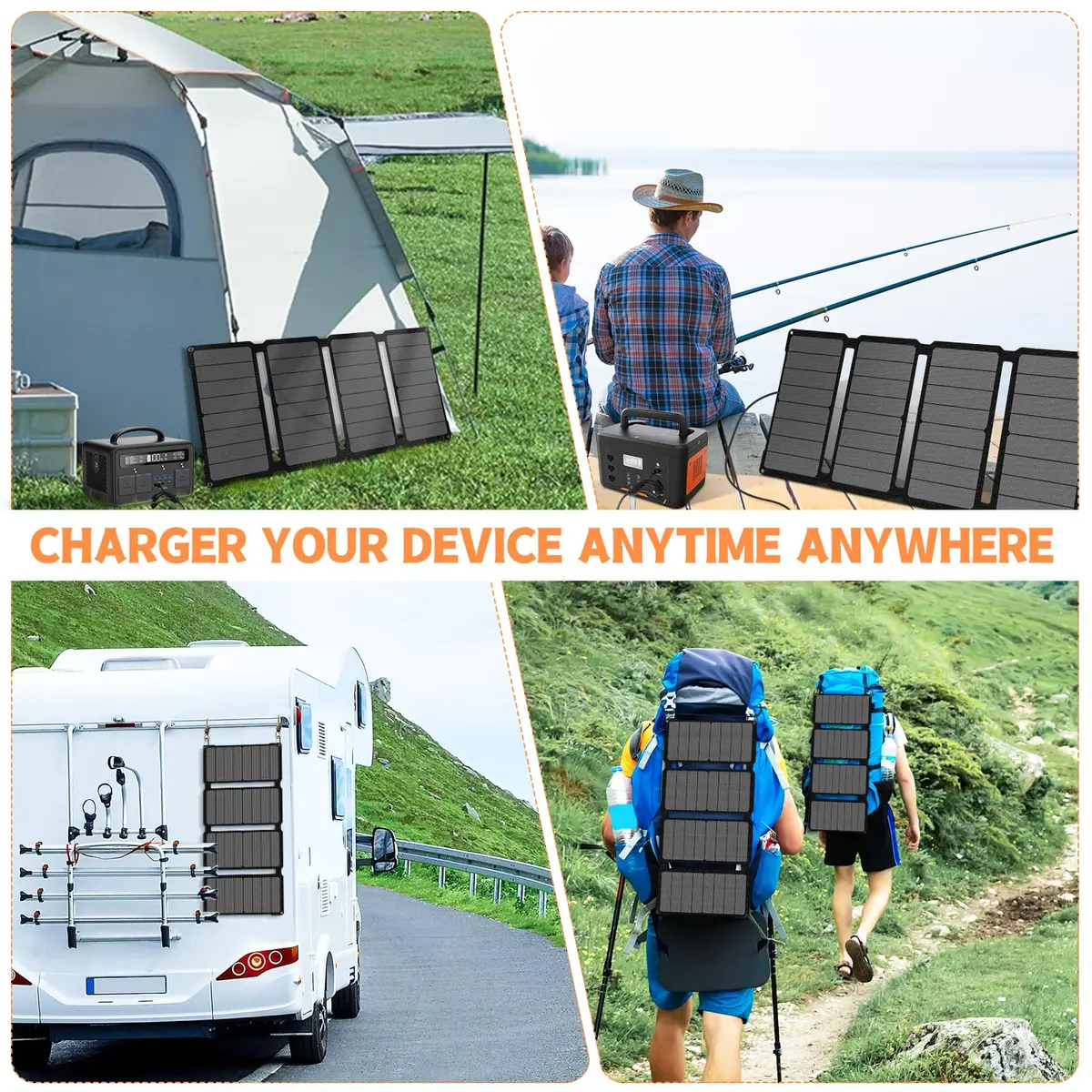 SOKIOVOLA 50W Foldable Solar Panel Charger 24.8% Conversion Rate | 20.7cm (8.15in) Wide - view 6