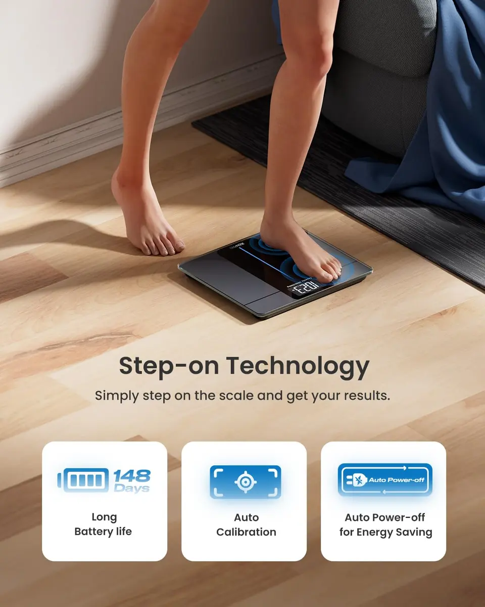 RENPHO 550lb Digital Body Weight Scale with Large LED Display & Extra-Wide Platform | FDA Approved - view 7