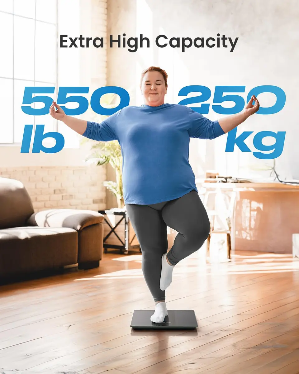 RENPHO 550lb Digital Body Weight Scale with Large LED Display & Extra-Wide Platform | FDA Approved - view 3
