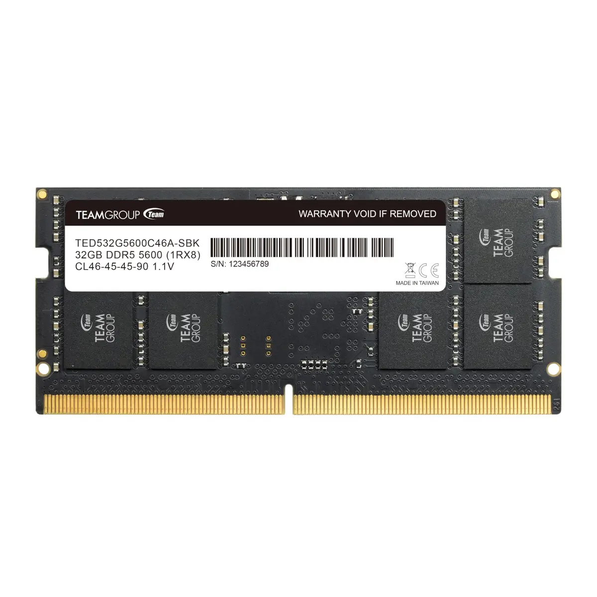 TEAMGROUP Elite DDR5 32GB 5600MHz (PC5-44800) CL46 SODIMM Laptop Memory Module Ram 32GB (1x32GB) | Faster Performance & Energy Efficiency - main product image
