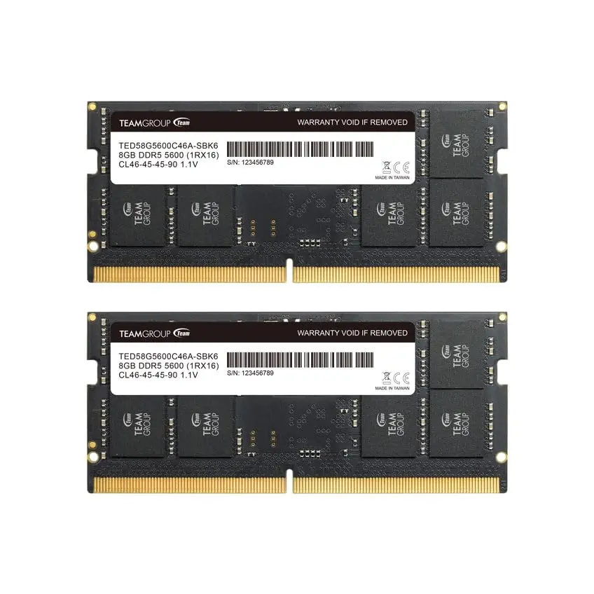 TEAMGROUP Elite DDR5 16GB (2x8GB) 5600MHz SODIMM Laptop RAM | 1.1V Low Voltage - main product image