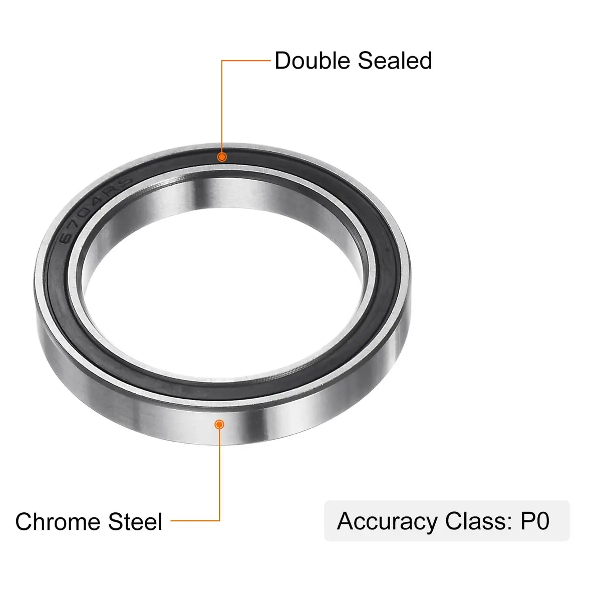 uxcell Deep Groove Ball Bearing 20mm x 27mm x 4mm | Double Sealed Chrome Steel Support - view 4
