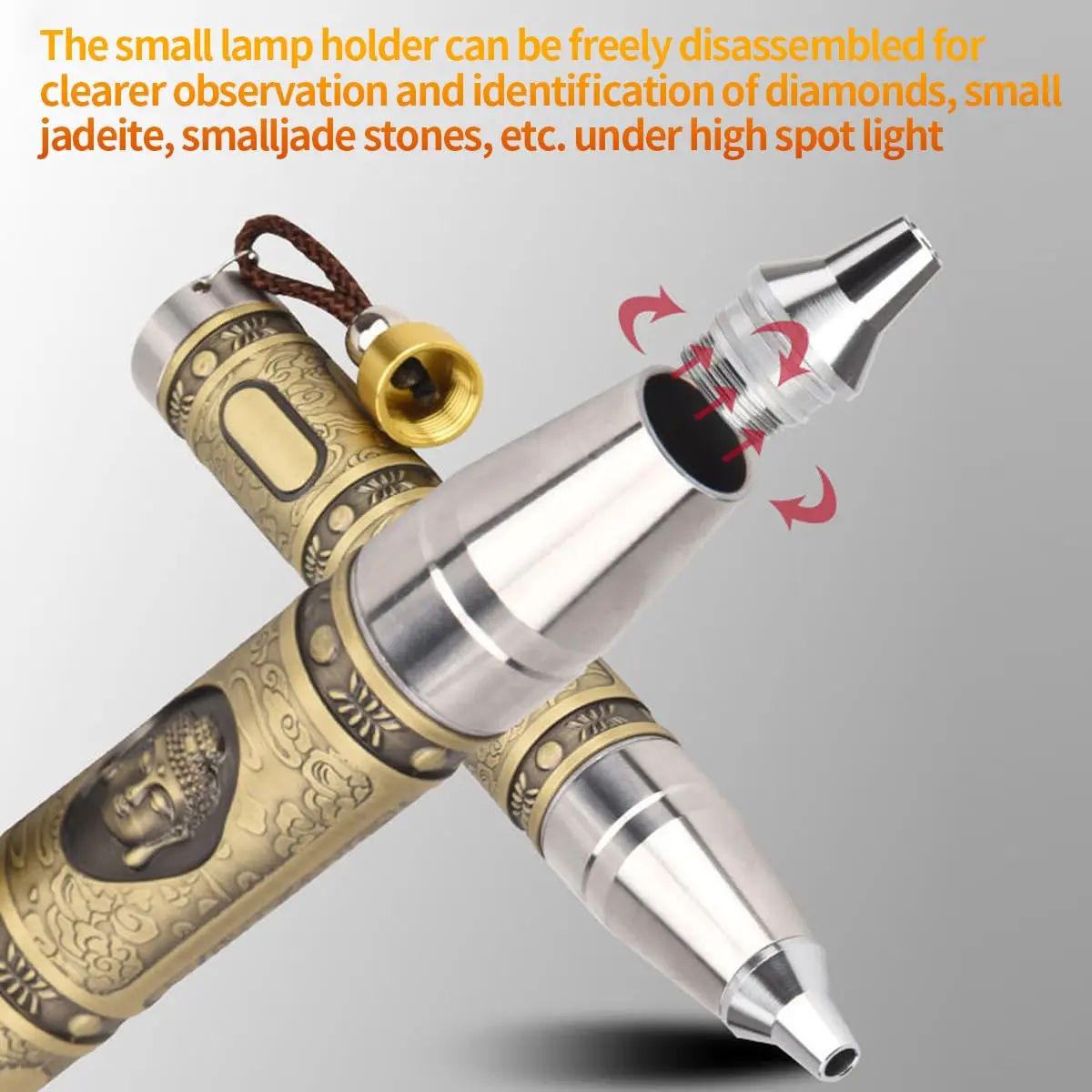 YZYOE Rechargeable Expert Jade Appraisal Flashlight 14.5 cm (5.7 inches) | Multi-Function LED Torch with UV Light - view 4