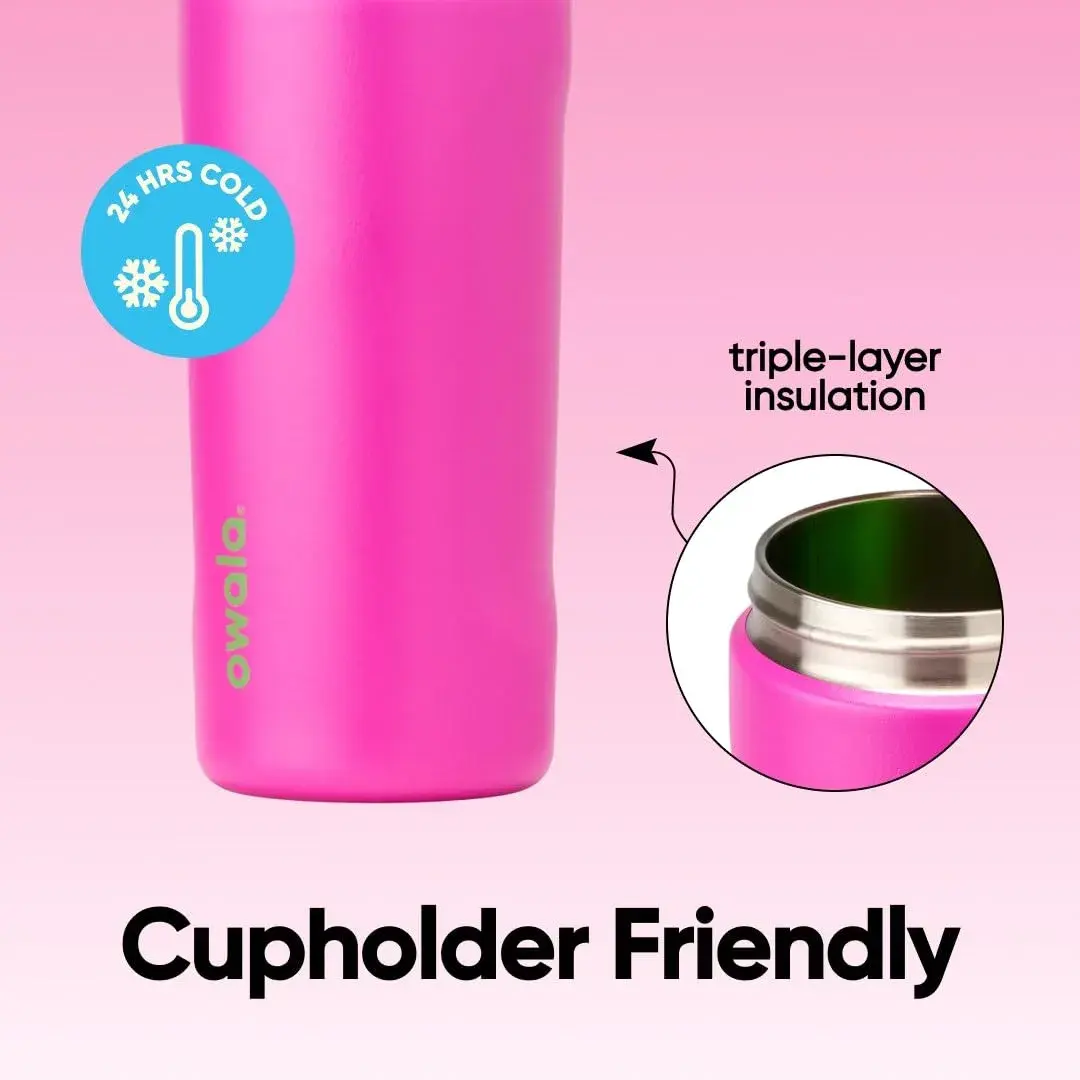 Owala FreeSip Kids Stainless Steel Water Bottle 16 oz All the Berries | Insulated & Leak-Proof for Active Kids - view 4